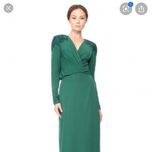 Tadashi Shoji Evening Gown 8 jeweled shoulder